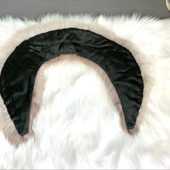 Authentic silver fox fur collar wrap scarf style - Picture 9 of 10